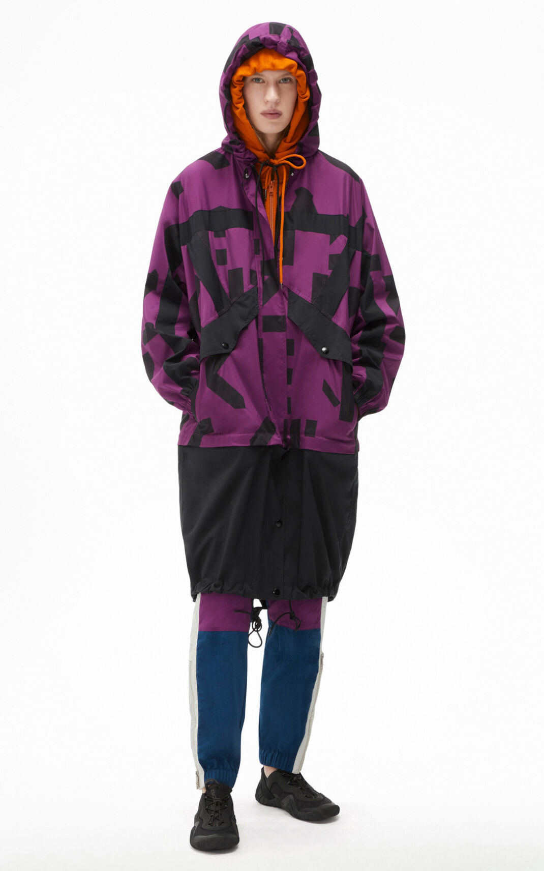 Kenzo Sport long windstopper with monogram Ženska Parka Vijolična SI-1419999